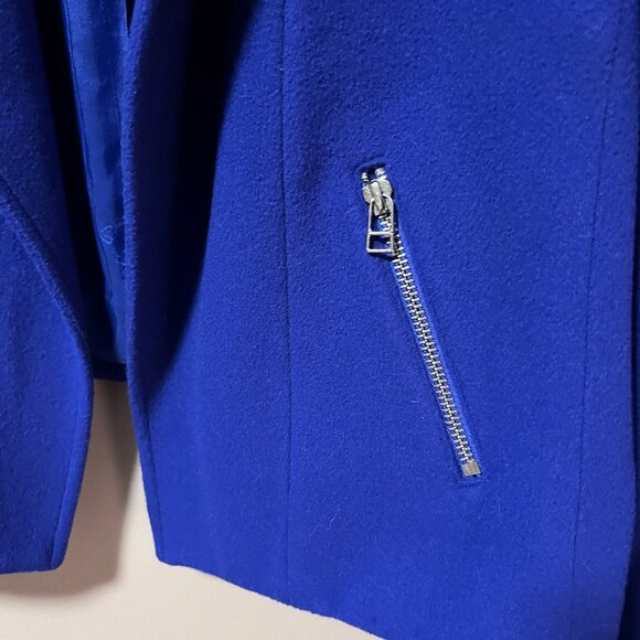VINTAGE ROYAL BLUE Cashmere Wool mix Blazer EUC Sz 16P - Picture 3 of 12